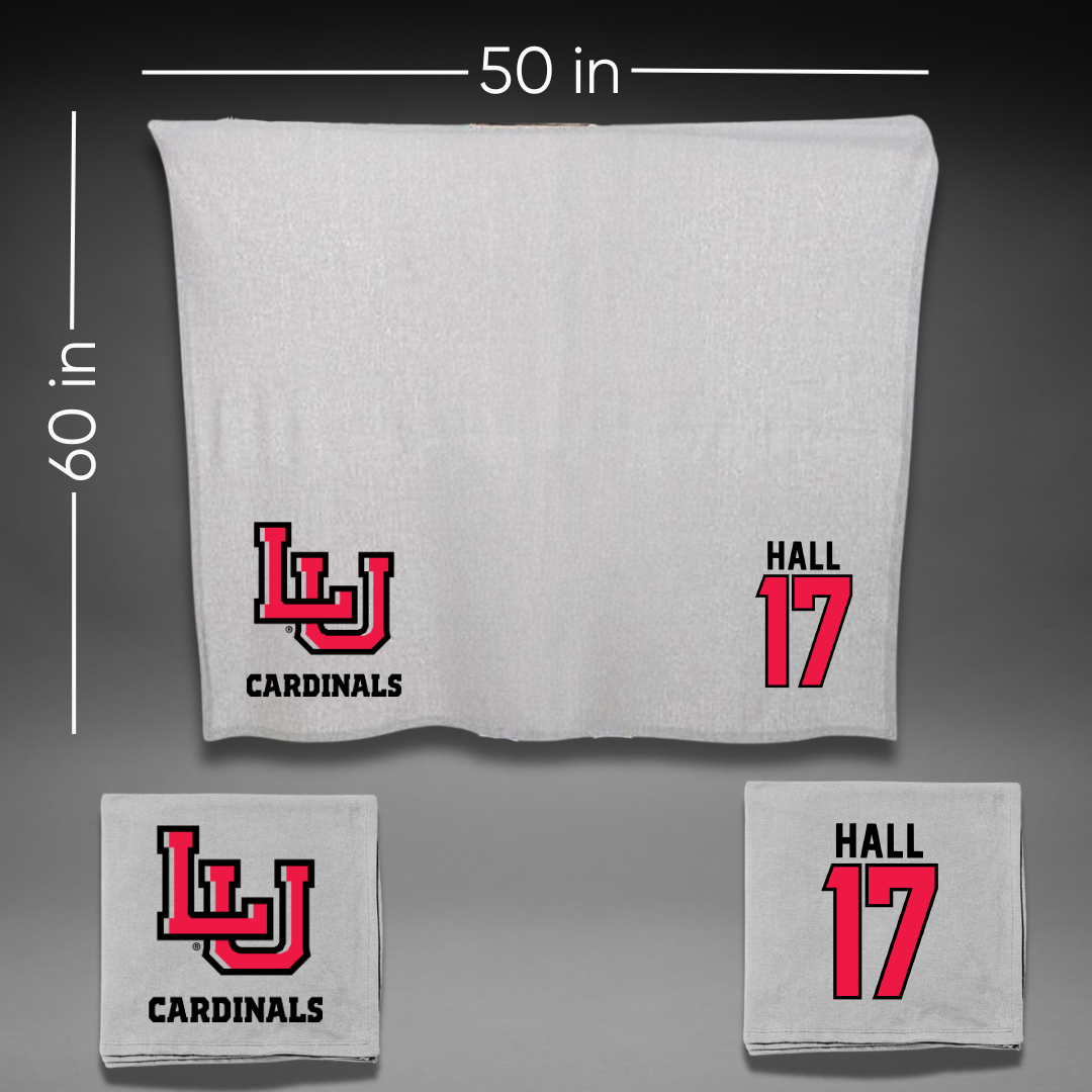 Lamar University Football Gray Blanket - #17 Vontravious Hall