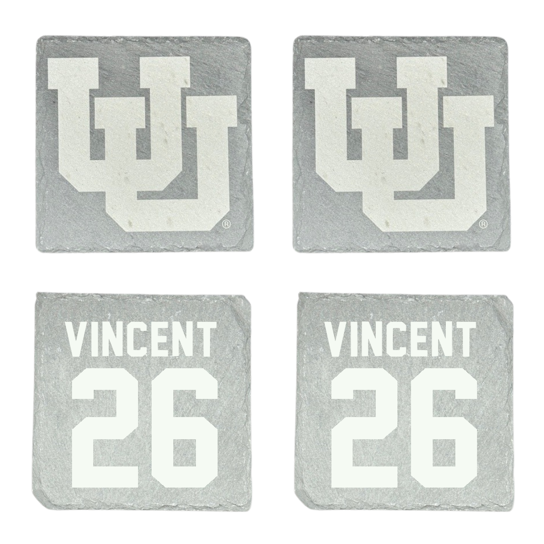 University of Utah Football Stone Coaster (4 Pack)  - #26 Charlie Vincent