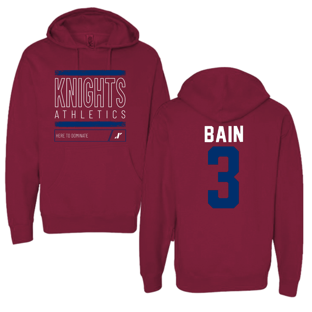 Fairleigh Dickinson University-Metropolitan Campus Volleyball Maroon Dominate Hoodie - #3 Avery Bain