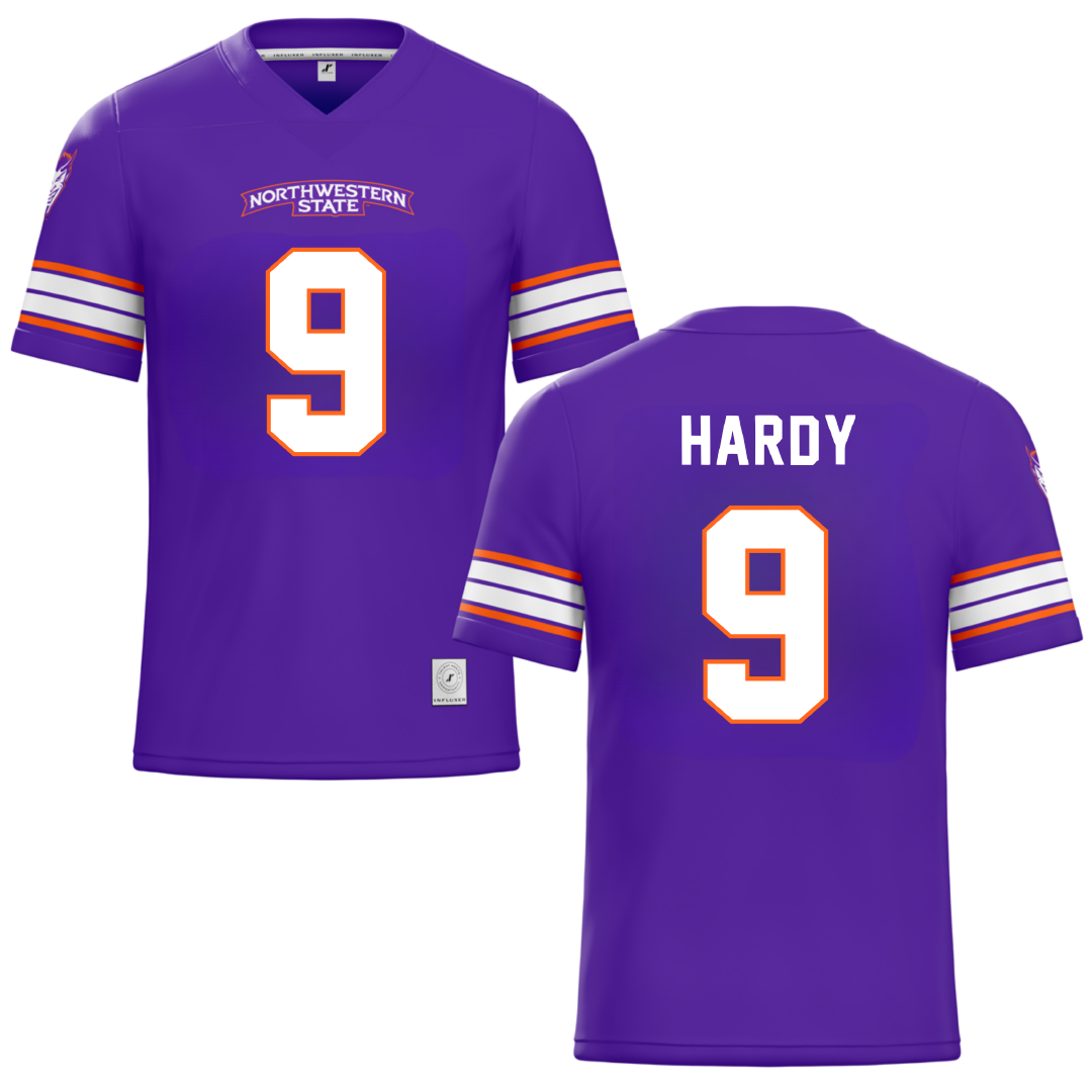 Northwestern State University Purple Football Jersey - #9 Cam Hardy