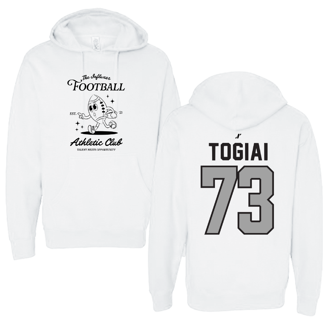 Football White Influxer Athletic Club Hoodie - #73 Tanoa Togiai