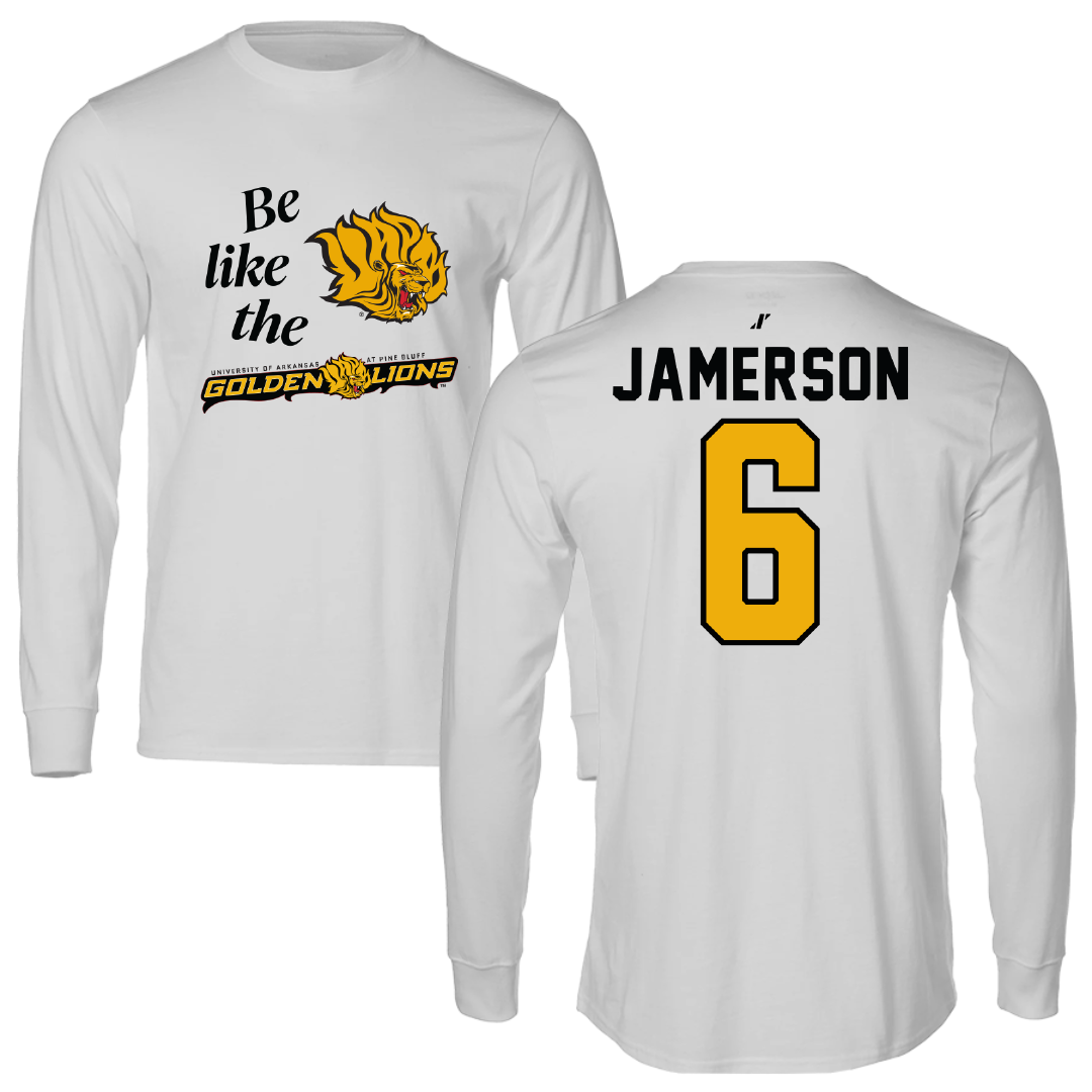 University of Arkansas-Pine Bluff Football Light Gray Be Like Us Long Sleeve - #6 Michael Jamerson