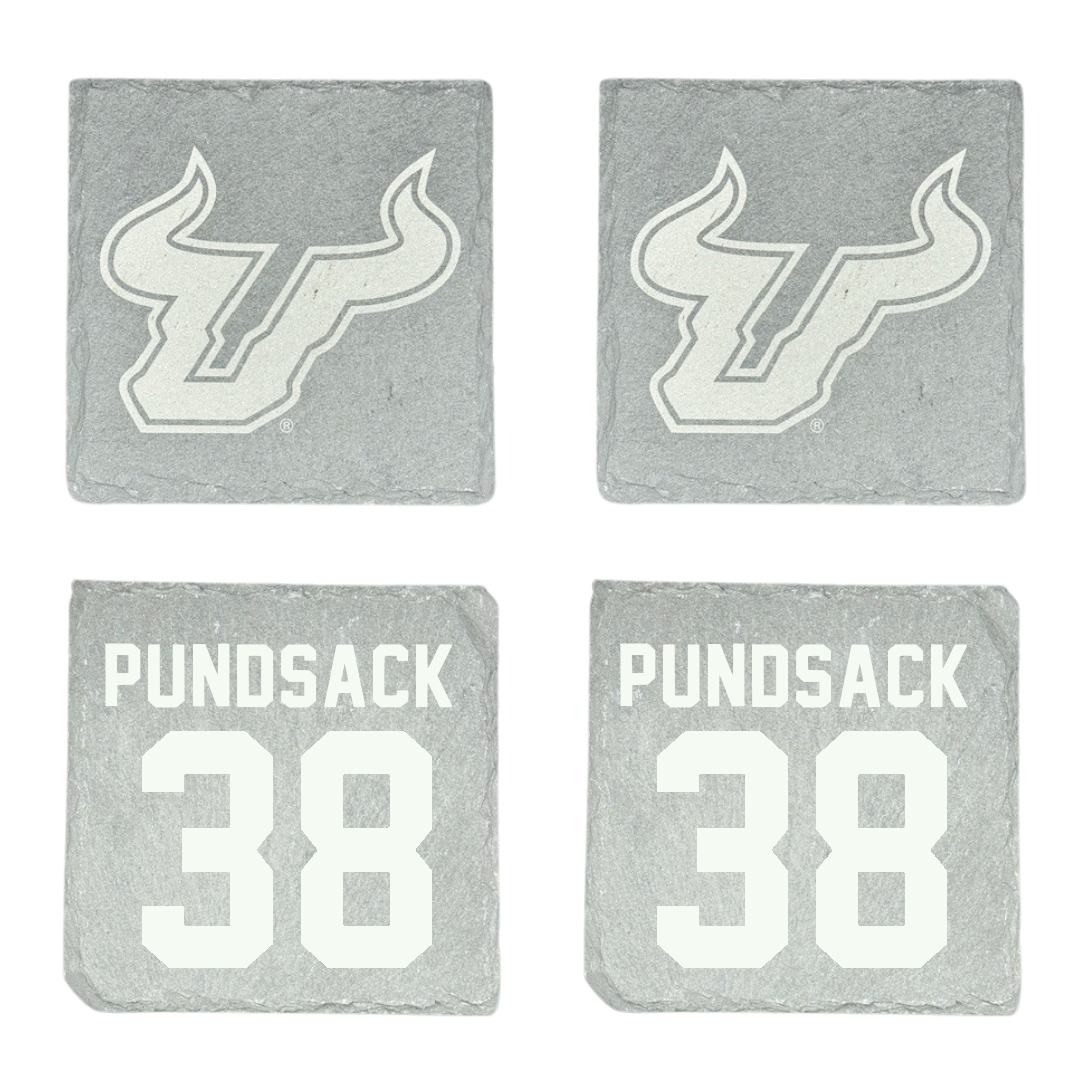 University of South Florida Baseball Stone Coaster (4 Pack)  - #38 Caleb Pundsack