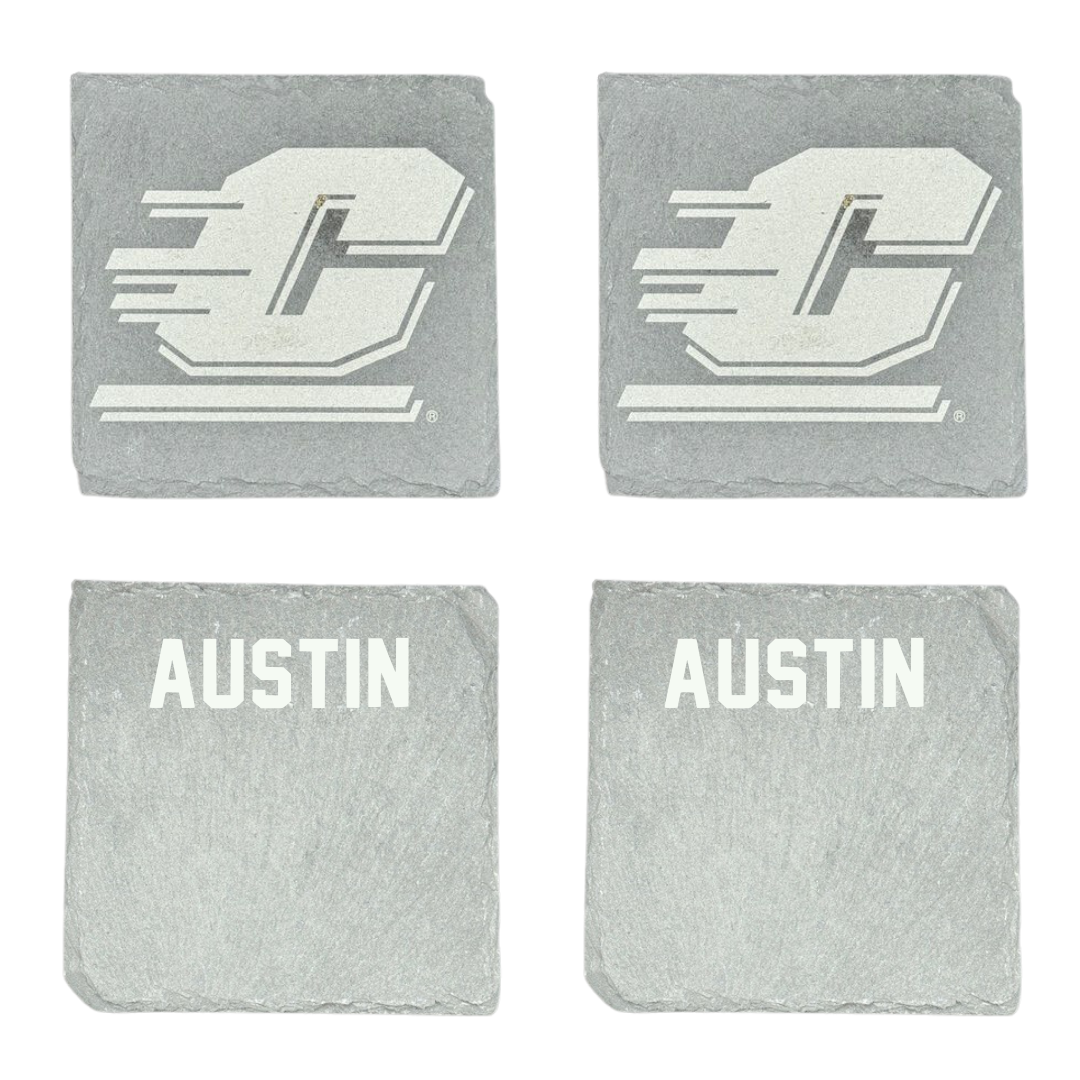 Central Michigan University TF and XC Stone Coaster (4 Pack)  - Sky Austin