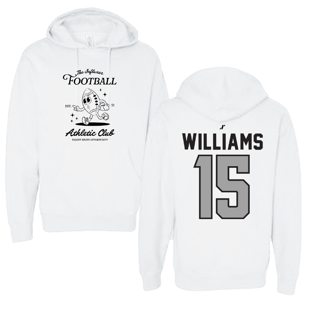 Football White Influxer Athletic Club Hoodie - #15 Malakai Williams
