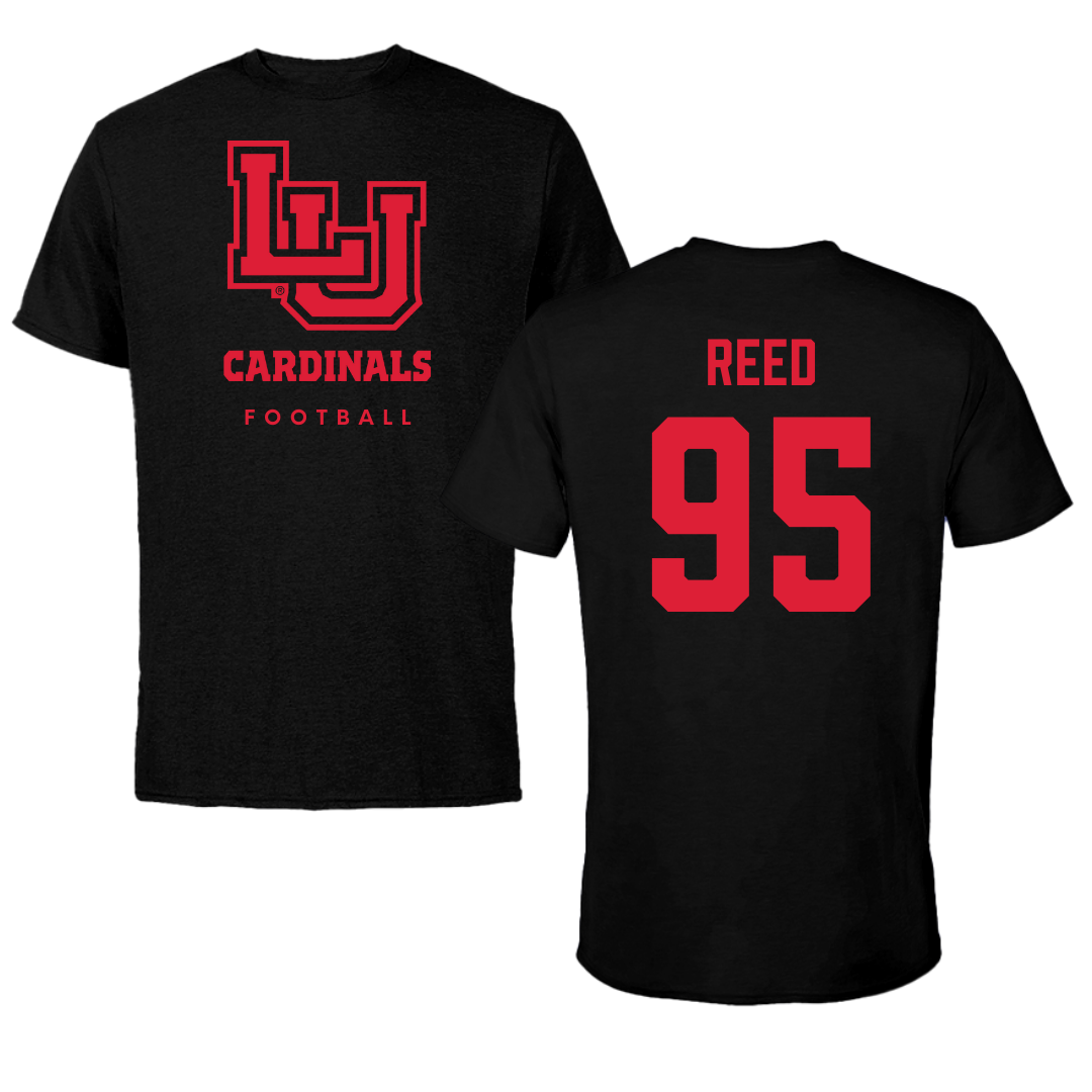 Lamar University Football Black Cardinal Performance Tee - #95 Makhi Reed