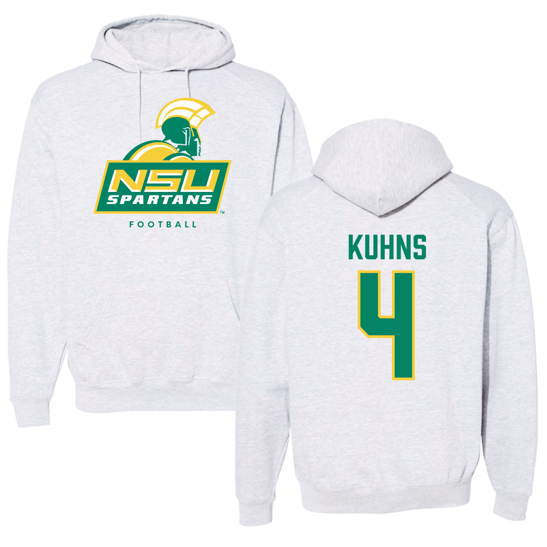 Norfolk State University Football Gray Hoodie - #4 Otto Kuhns