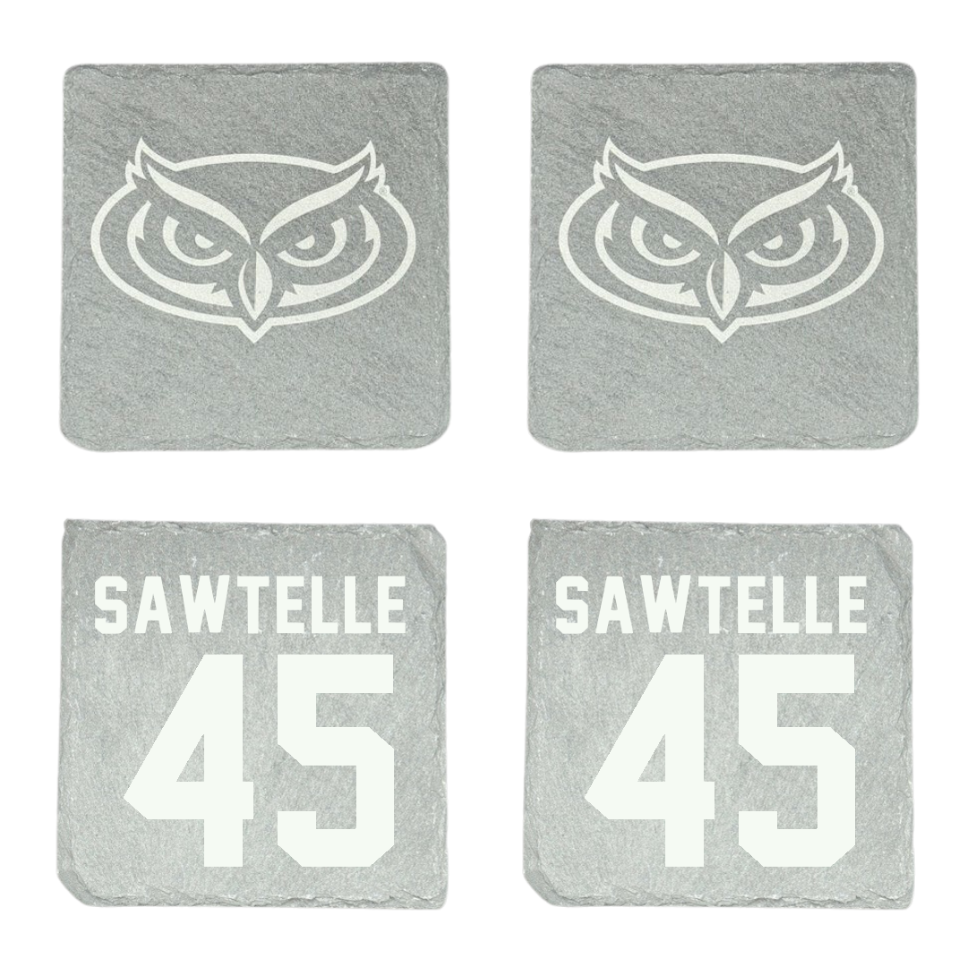 Florida Atlantic University Football Stone Coaster (4 Pack)  - #45 Makai Sawtelle