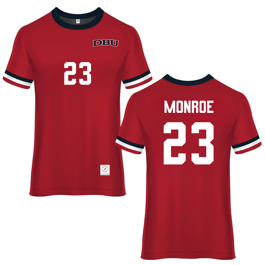 Dallas Baptist University Red Soccer Jersey - #23 Mason Monroe