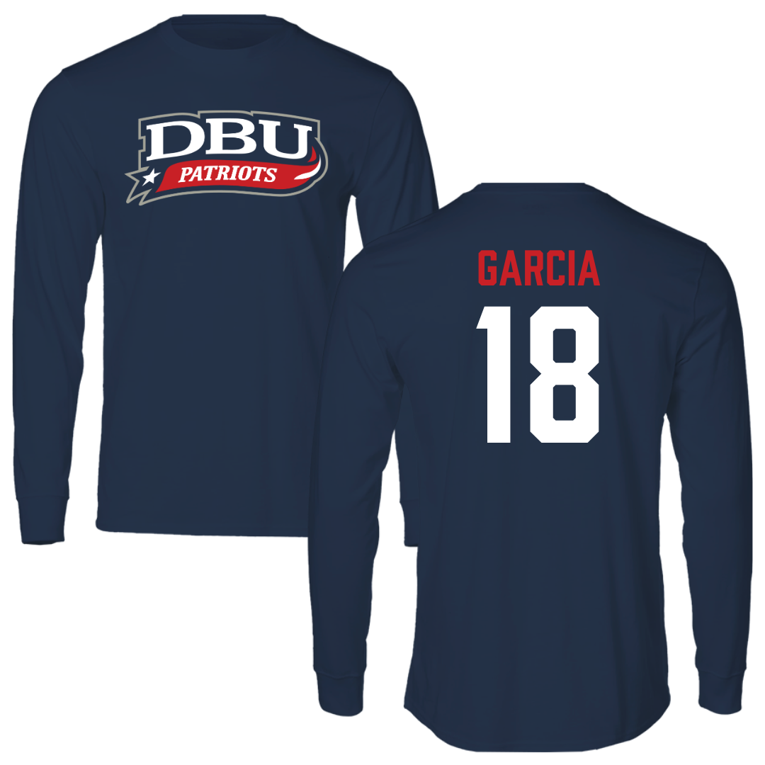 Dallas Baptist University STUNT Navy Long Sleeve - #18 Robbie Garcia