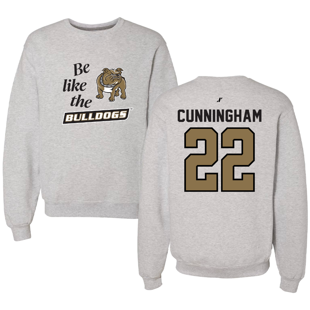Bryant University Soccer Light Gray Be Like Us Crewneck - #22 Ashley Cunningham