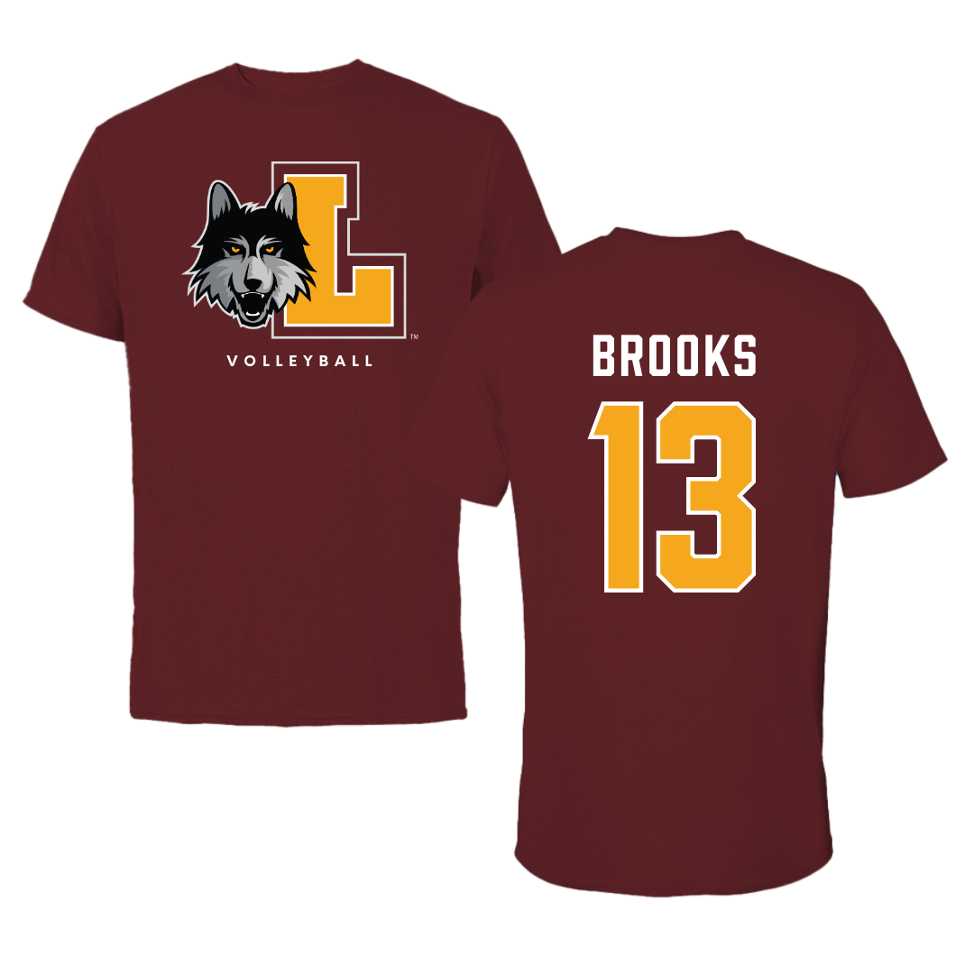 Loyola University-Chicago Volleyball Maroon Mascot Performance Tee - #13 Colton Brooks