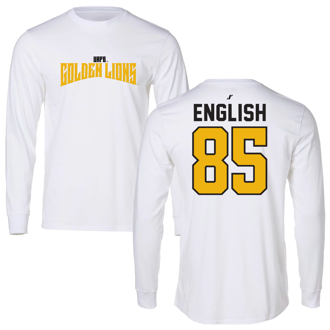 University of Arkansas-Pine Bluff Football White Classic Long Sleeve - #85 Kevin English