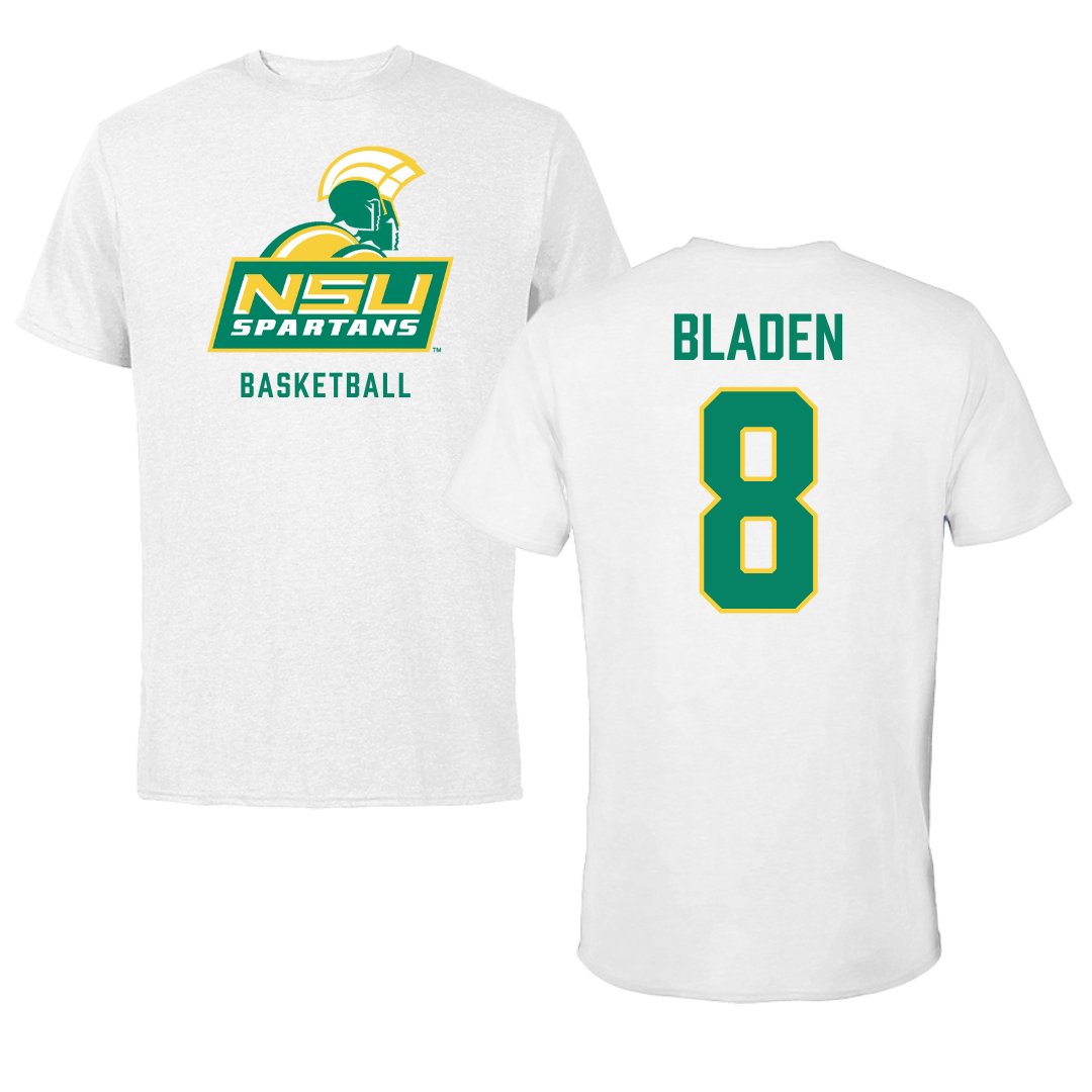 Norfolk State University Basketball White Performance Tee - #8 Tyrel Bladen
