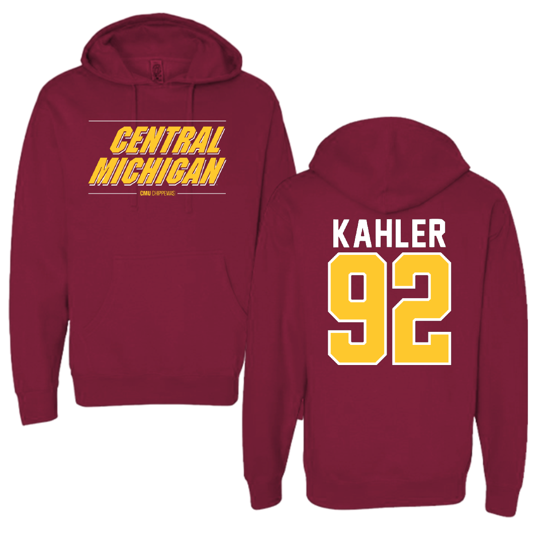 Central Michigan University Lacrosse Maroon General Hoodie - #92 Leila Kahler