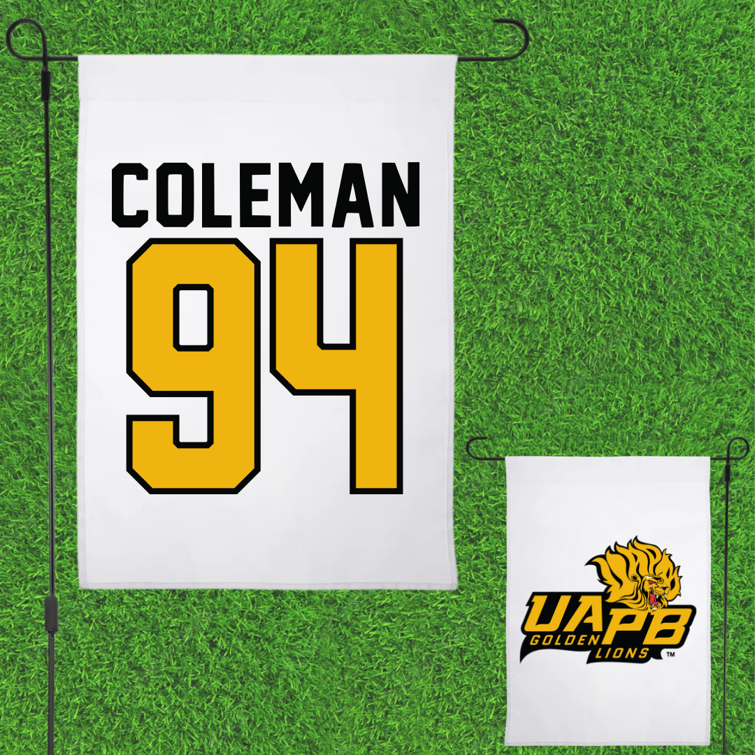 University of Arkansas-Pine Bluff Football White Garden Flag - #94 Cameron Coleman
