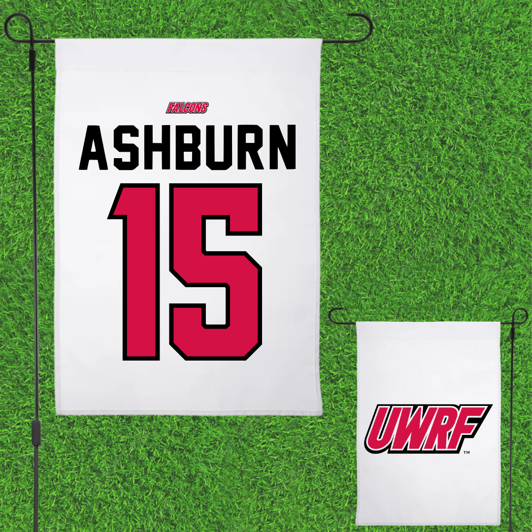 University of Wisconsin-River Falls Basketball White Garden Flag - #15 Riley Ashburn