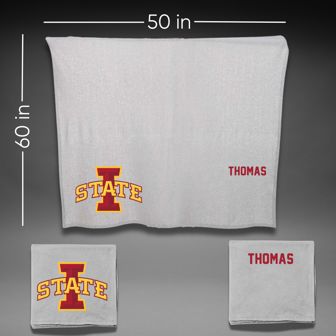 Iowa State University Gymnastics Gray Blanket - Lauren Thomas