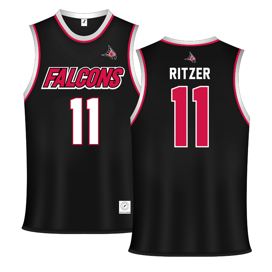 University of Wisconsin-River Falls Black Basketball Jersey - #11 Jenna Ritzer