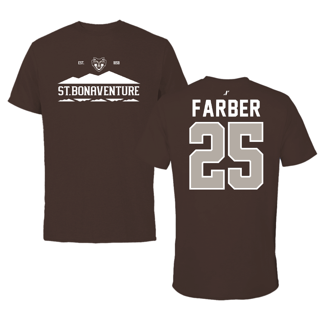 St. Bonaventure University Softball Brown General Tee - #25 Abby Farber