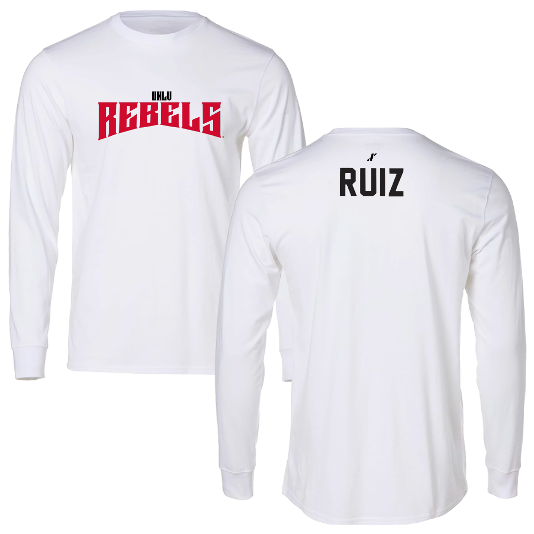 University of Nevada-Las Vegas TF and XC White Classic Long Sleeve - Natalia Ruiz