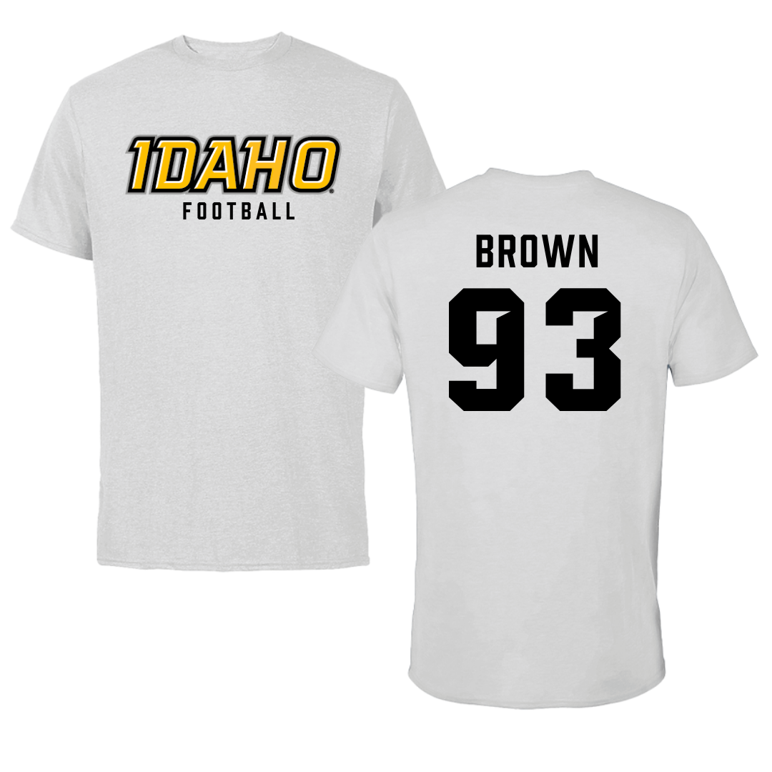 University of Idaho Football Gray Performance Tee - #93 Sam Brown