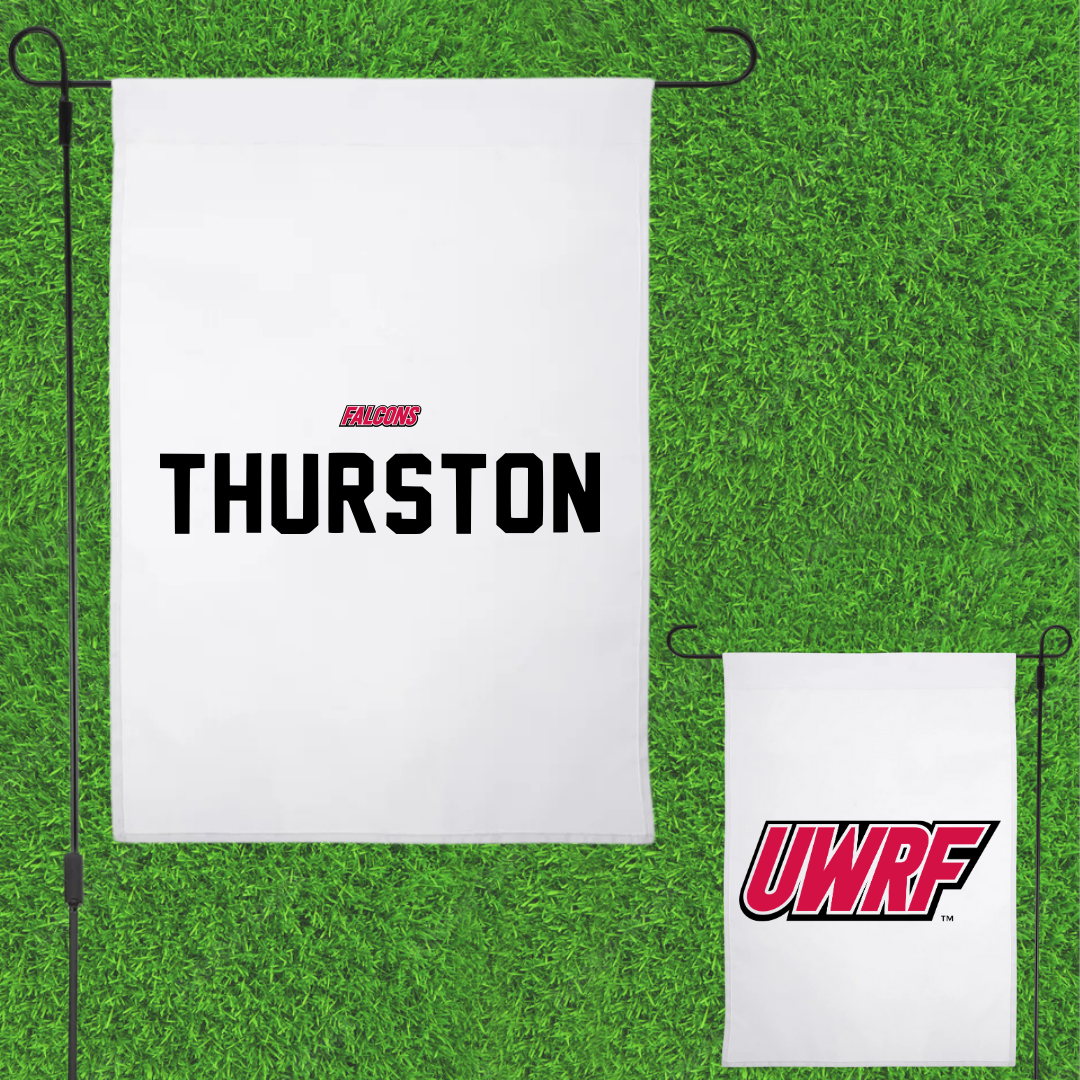 University of Wisconsin-River Falls TF and XC White Garden Flag - Bella Thurston