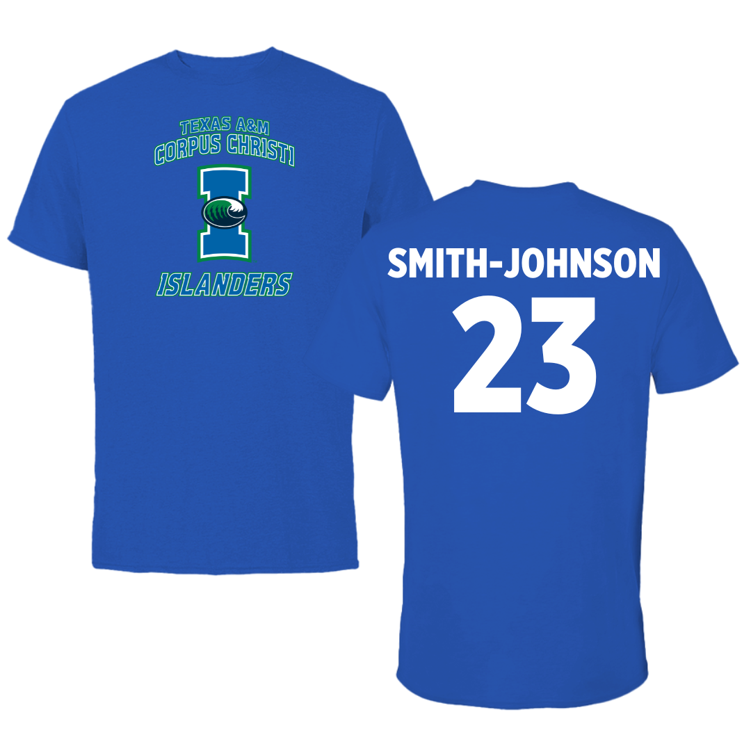 Texas A&M University-Corpus Christi Baseball Blue Islanders Performance Tee - #23 Christian Smith-Johnson