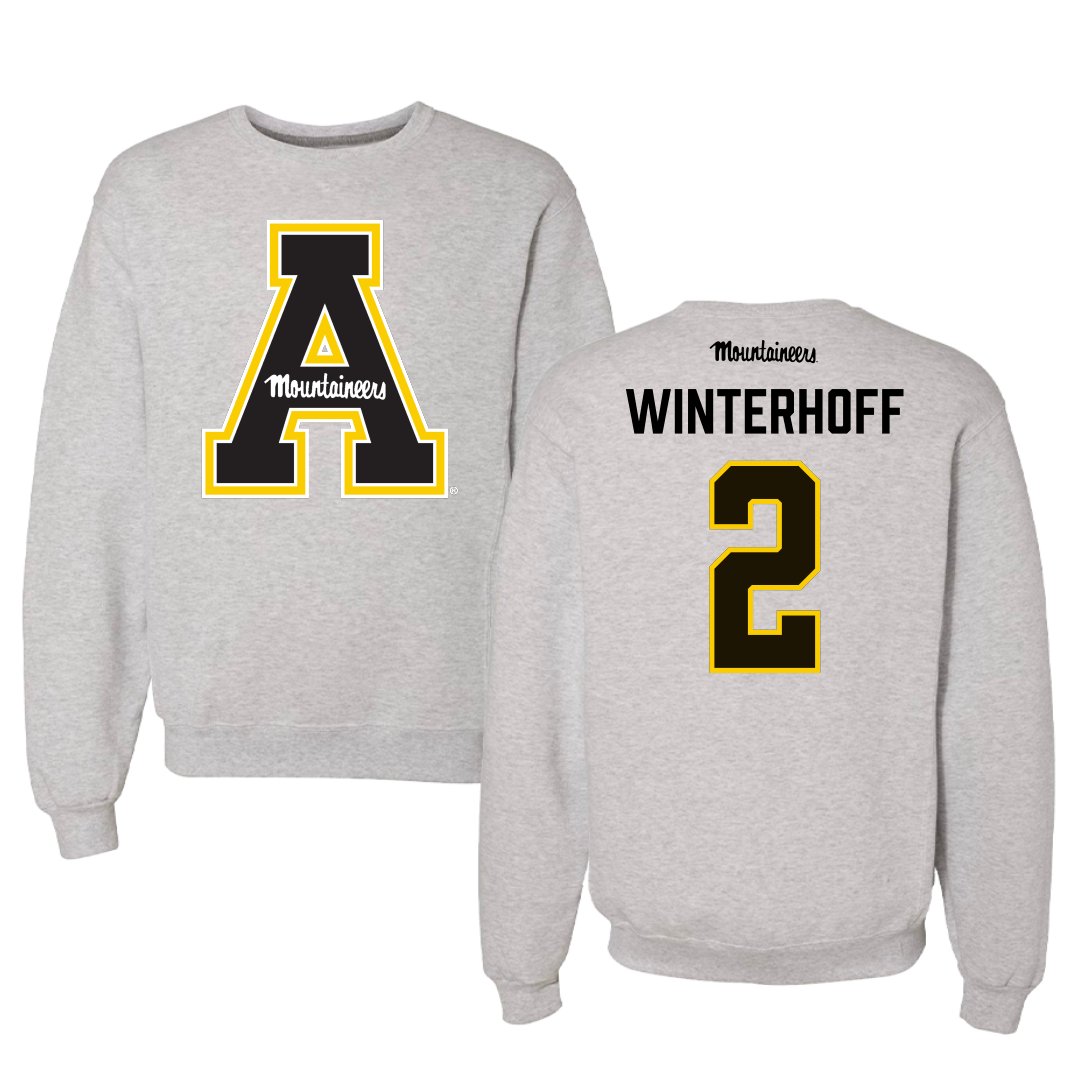 Appalachian State University Volleyball Gray Crewneck - #2 Maya Winterhoff