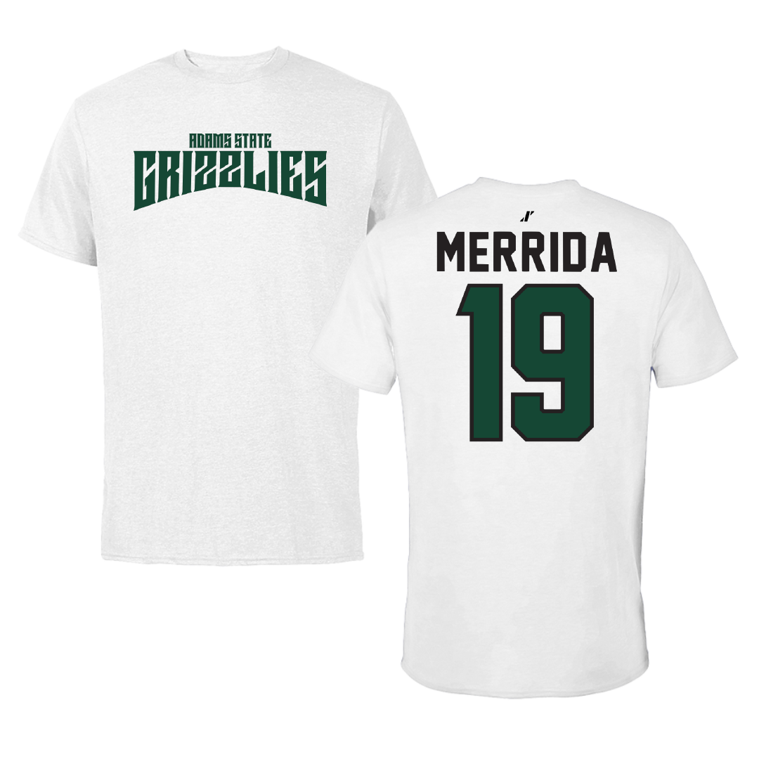 Adams State University Football White Classic Tee - #19 Ahmare Merrida