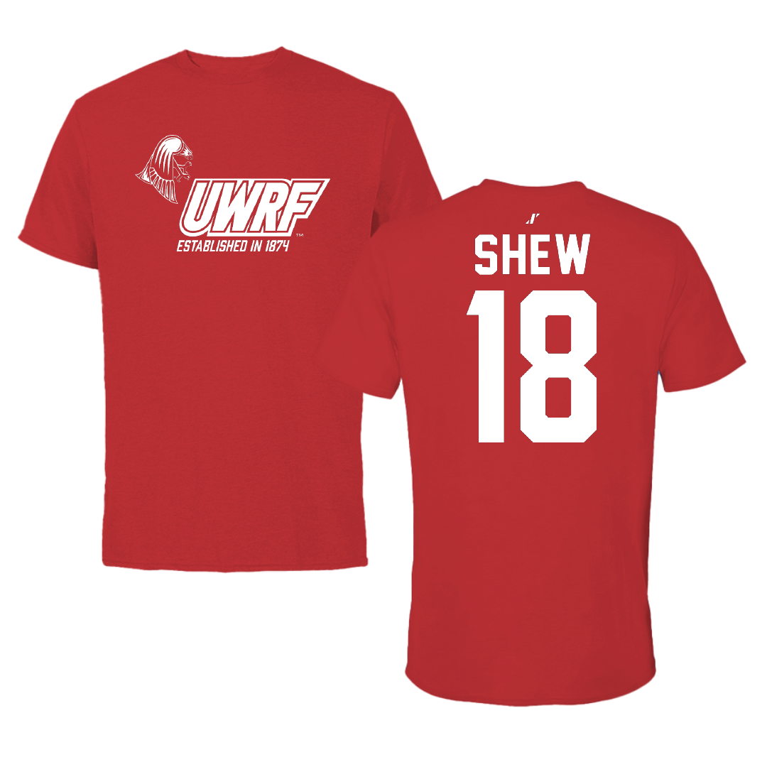 University of Wisconsin-River Falls Soccer Red General Performance Tee - #18 Madyson Shew