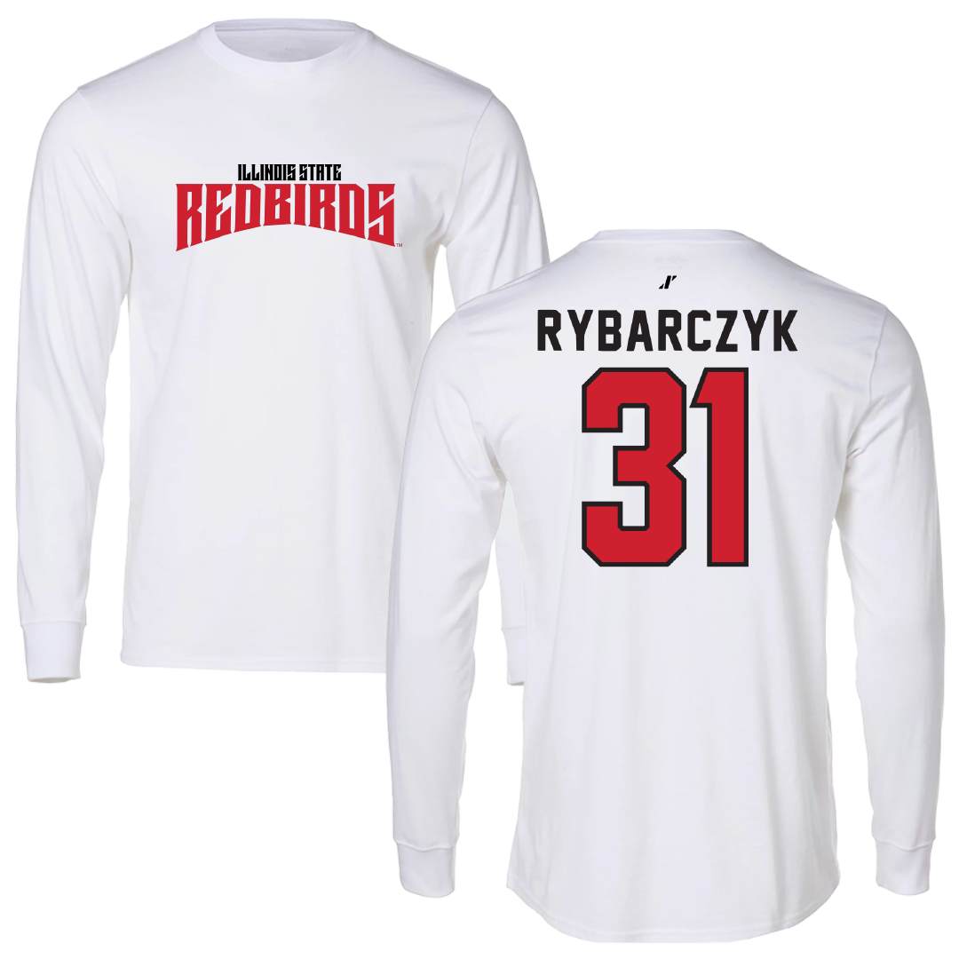 Illinois State University Baseball White Classic Long Sleeve - #31 Trez Rybarczyk