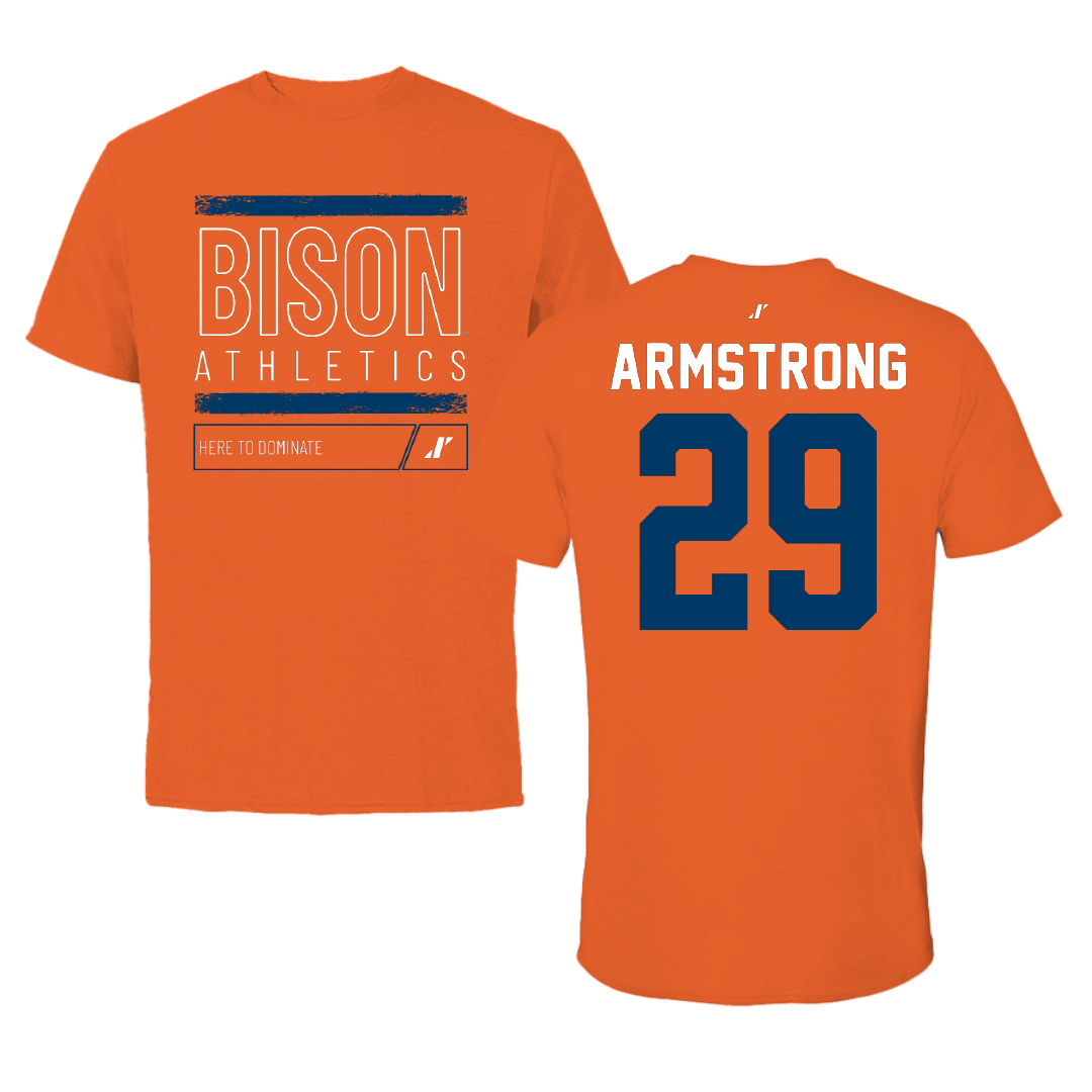 Bucknell University Lacrosse Orange Dominate Tee - #29 Thomas Armstrong