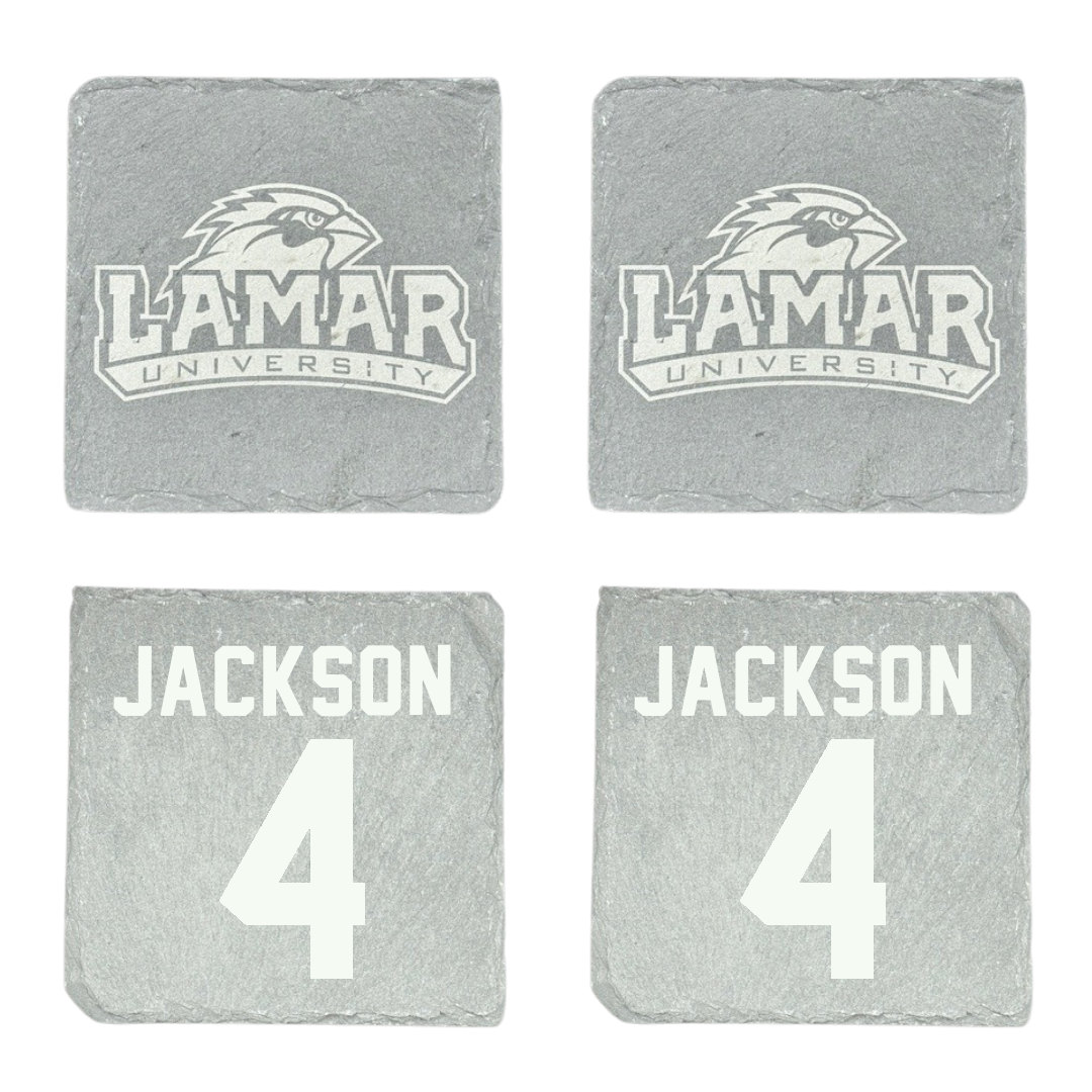 Lamar University Football Stone Coaster (4 Pack)  - #4 Jaymond Jackson