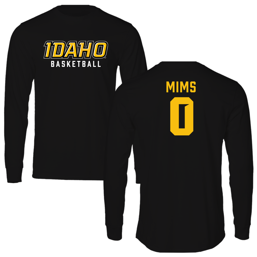 University of Idaho Basketball Black Performance Long Sleeve - #0 Julius Mims
