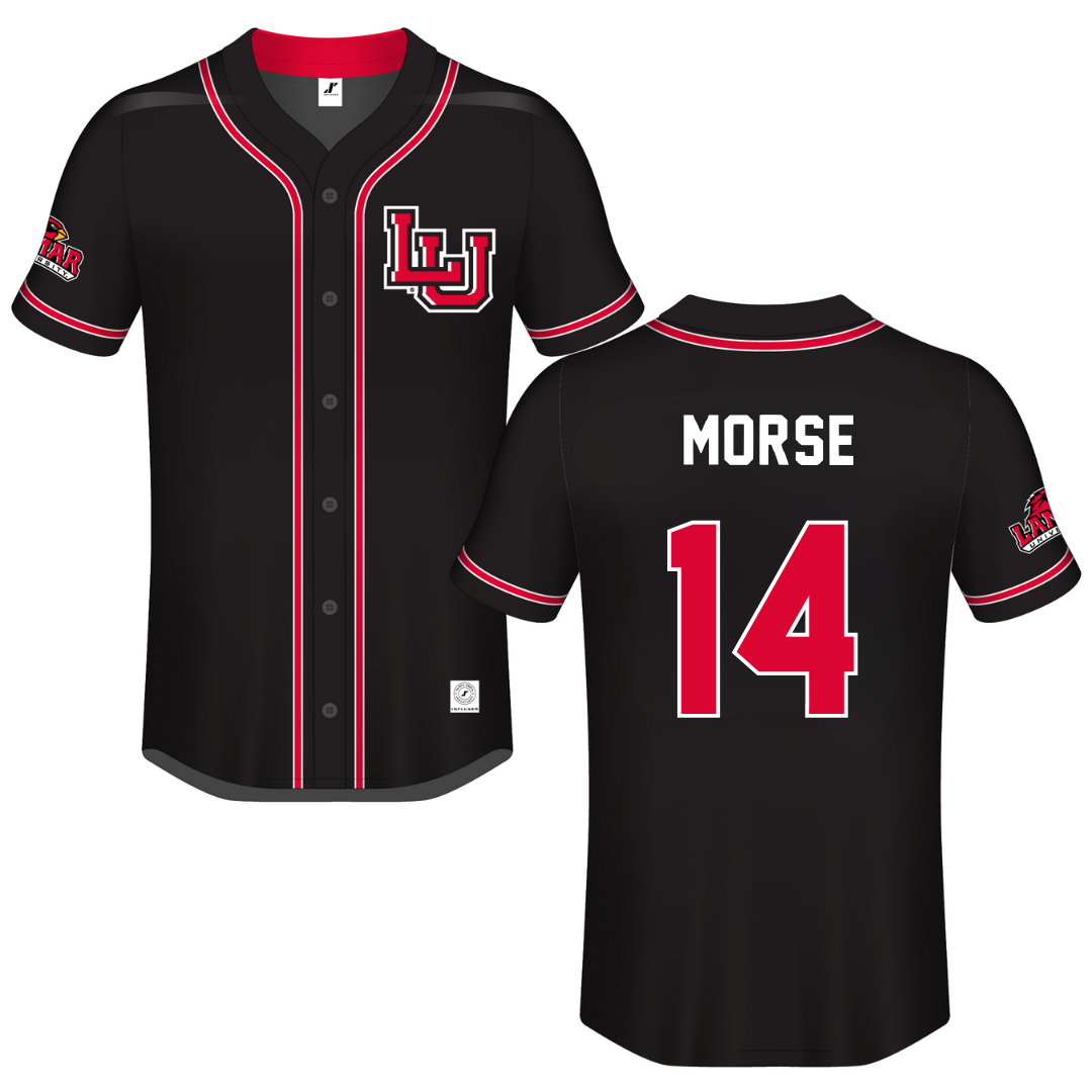 Lamar University Black Button-Down Jersey - #14 Trhea Morse