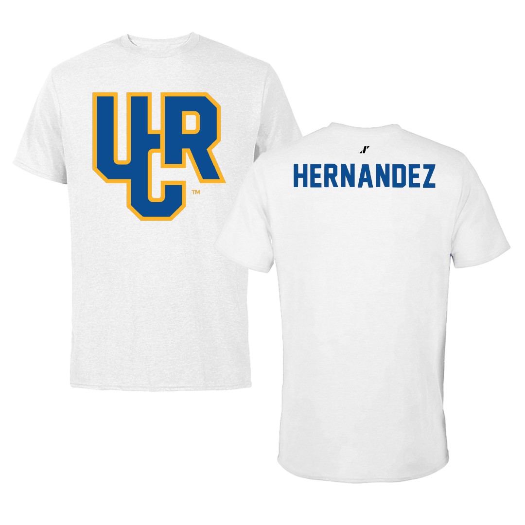 University of California-Riverside TF and XC White Performance Tee - Lauren Hernandez