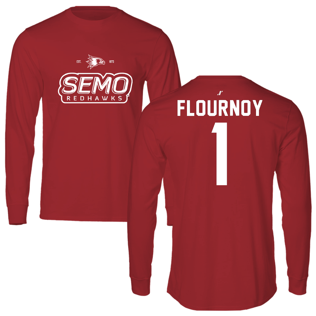 Southeast Missouri State University Football Canvas Red General Long Sleeve - #1 Ryan Flournoy
