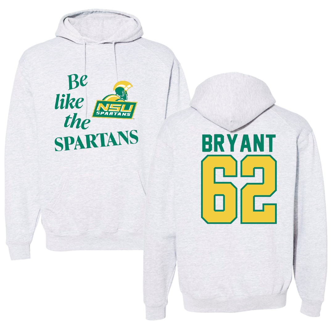 Norfolk State University Football Light Gray Be Like Us Hoodie - #62 Jaden Bryant