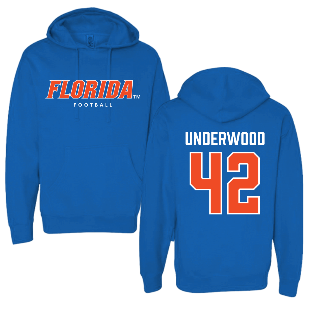 University of Florida Football Royal Blue Hoodie - #42 Rocco Underwood
