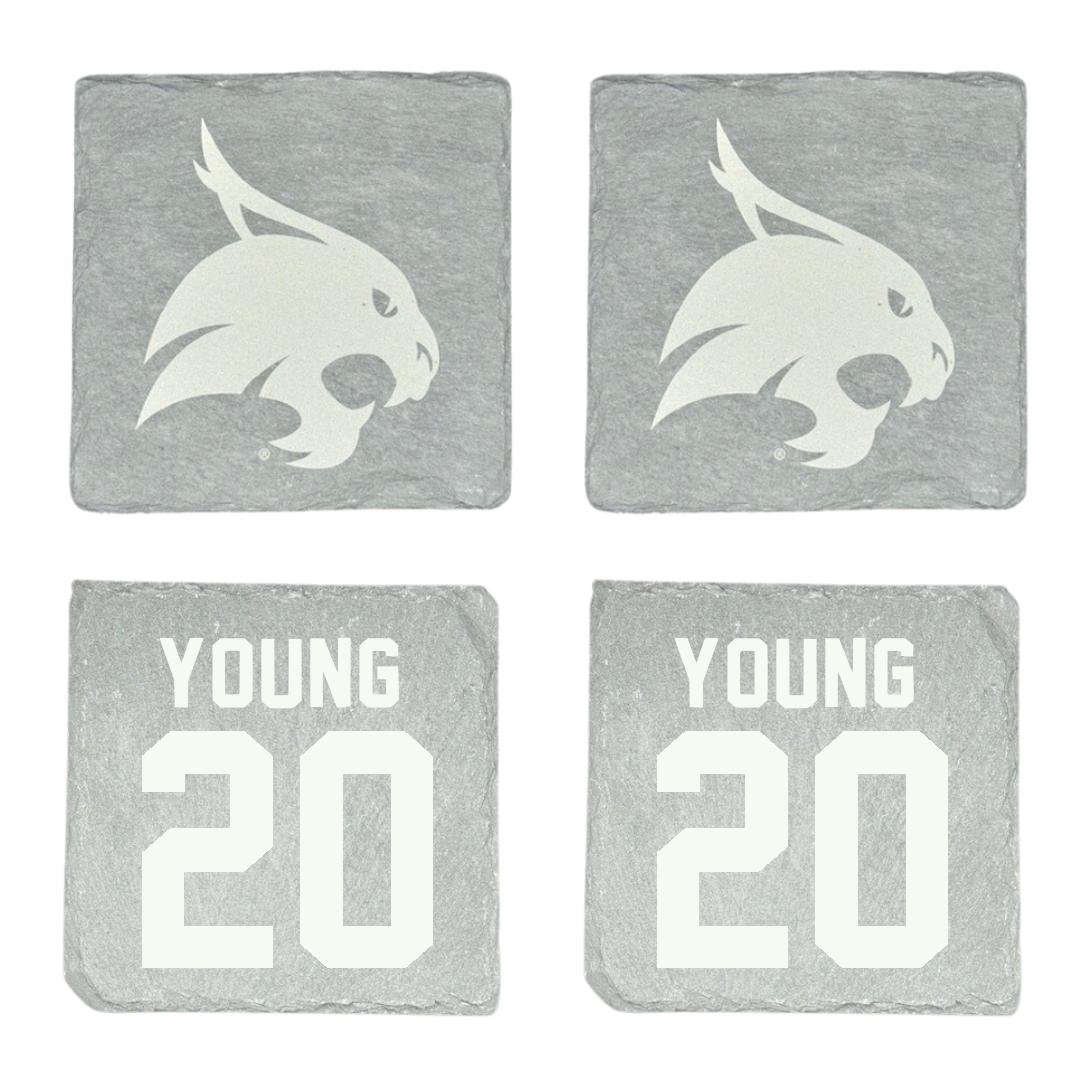 Texas State University Softball Stone Coaster (4 Pack)  - #20 Peyton Young