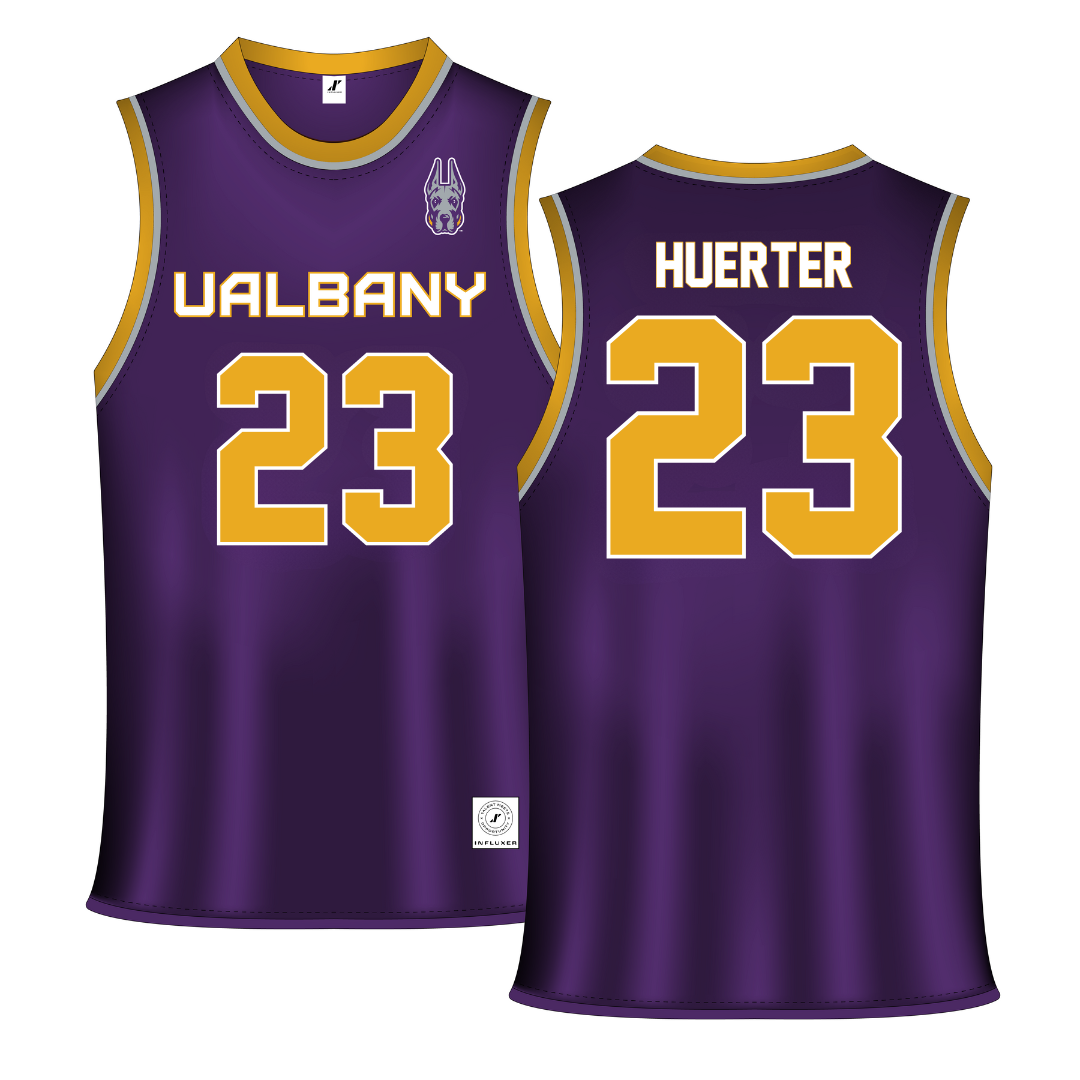 University at Albany Purple Basketball Jersey - #23 Meghan Huerter