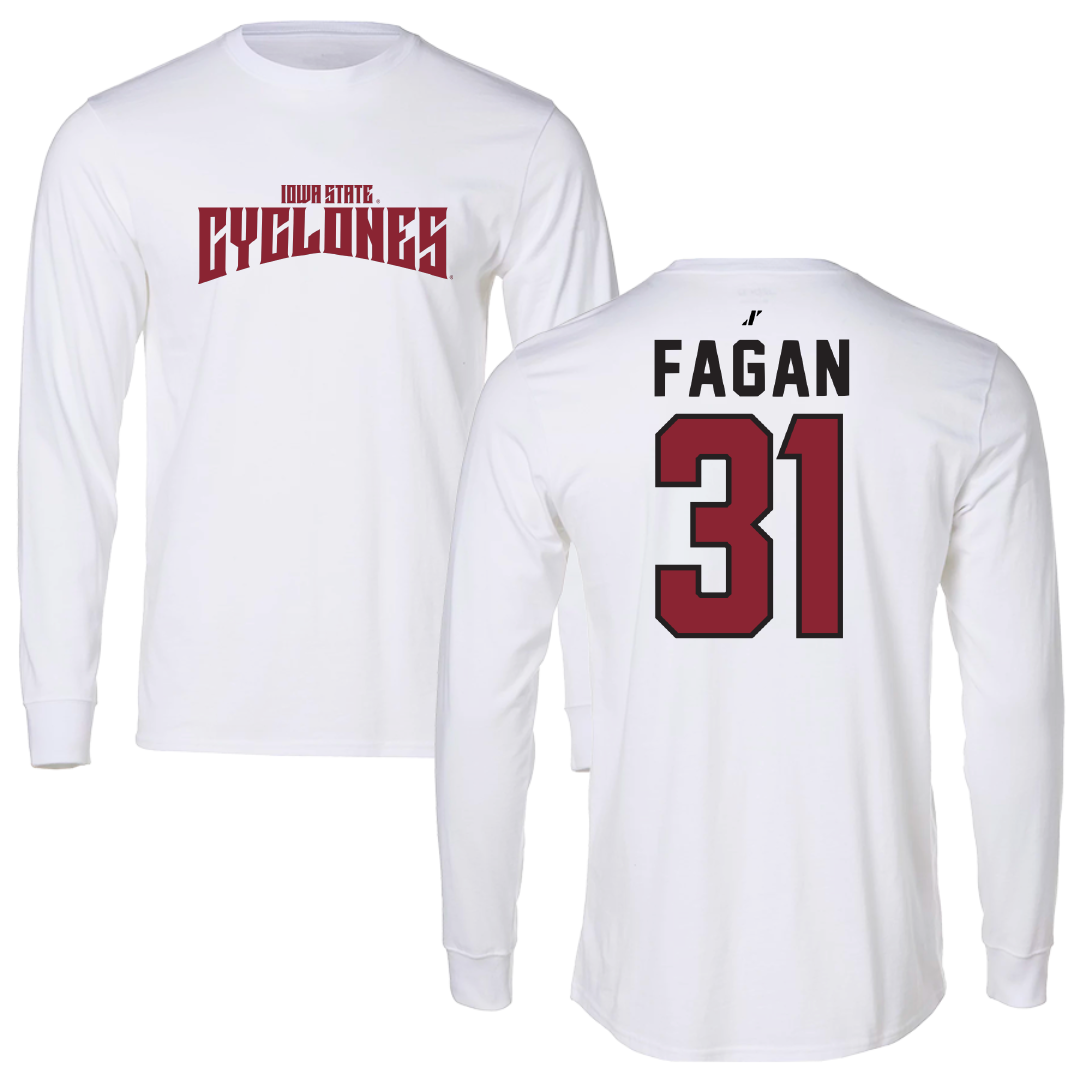 Iowa State University Soccer White Classic Long Sleeve - #31 Cadence Fagan