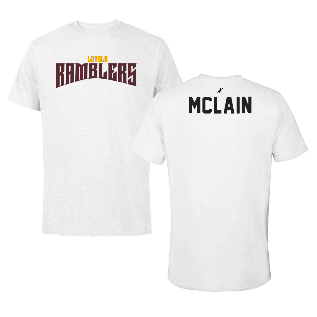 Loyola University-Chicago TF and XC White Classic Performance Tee - Madi McLain