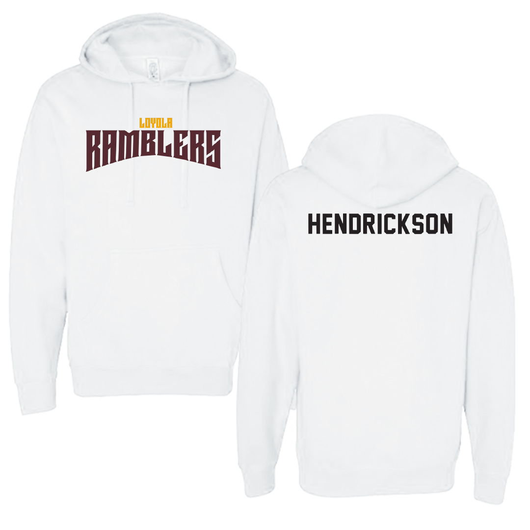 Loyola University-Chicago TF and XC White Classic Hoodie - Fran Hendrickson