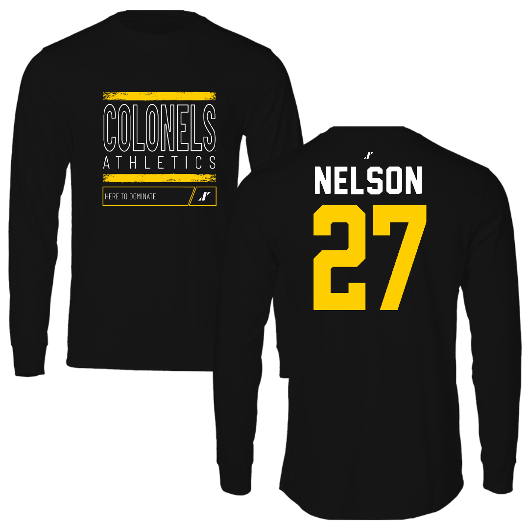 Centre College Soccer Black Dominate Long Sleeve - #27 Taylor Nelson