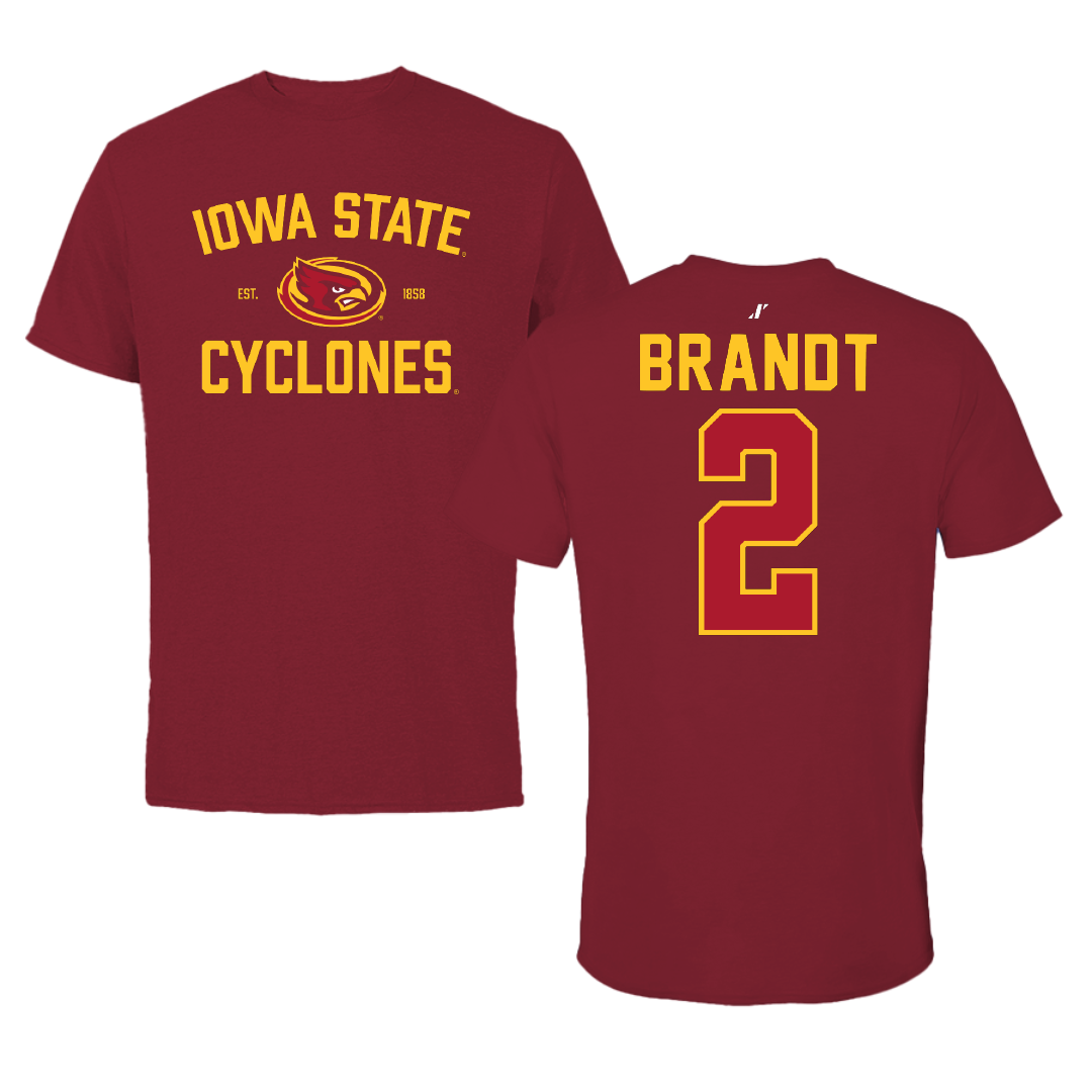 Iowa State University Volleyball Cardinal General Tee - #2 Morgan Brandt