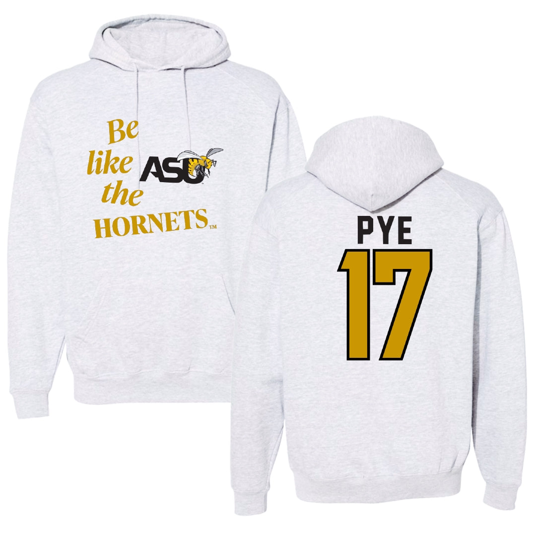 Alabama State University Softball Light Gray Be Like Us Hoodie - #17 Ashley Pye