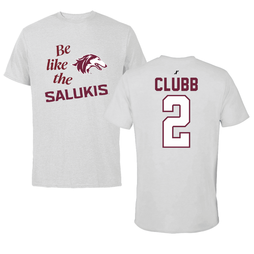Southern Illinois University at Carbondale Basketball Light Gray Be Like Us Tee - #2 Paige Clubb