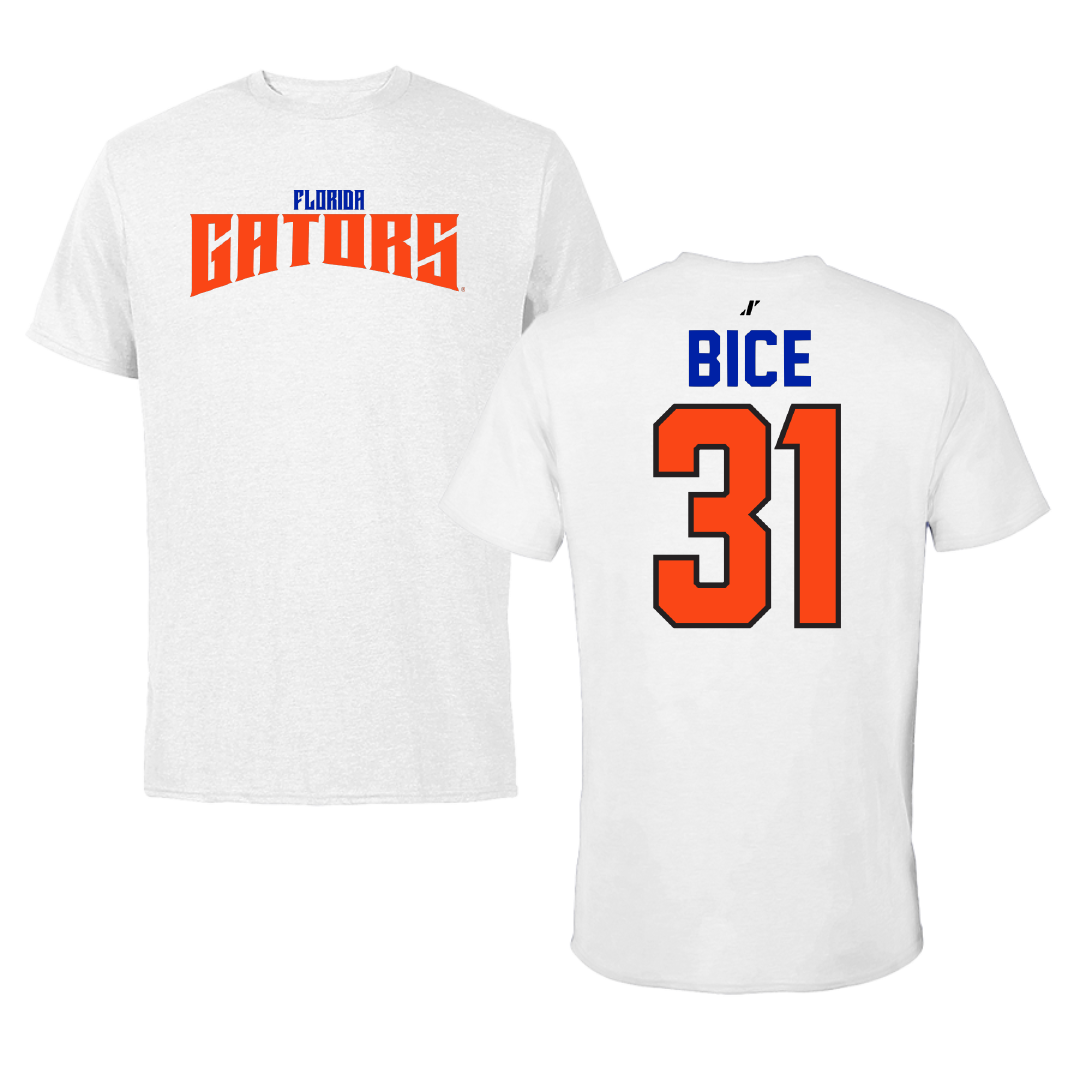 University of Florida Soccer White Classic Tee - #31 Paris Bice